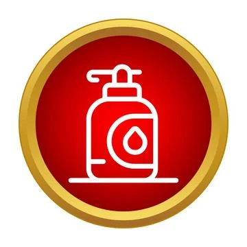 Hand sanitizer fluid soap pump bottle icon Stock Illustration