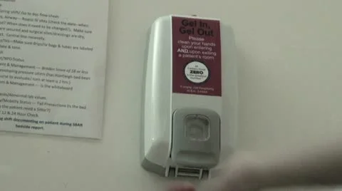 Hand sanitizer Video stock 12459318