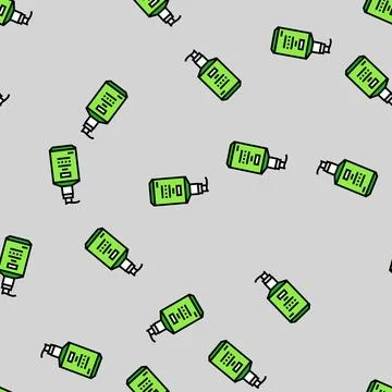 Hand sanitizer hygiene vector seamless pattern Stock Illustration