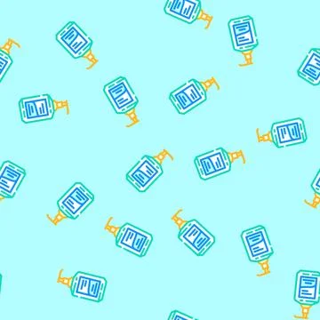 Hand sanitizer hygiene vector seamless pattern Stock Illustration
