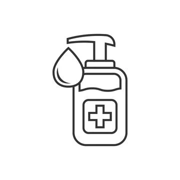 Hand sanitizer icon in flat style. Antiseptic bottle vector illustration on i Stock Illustration