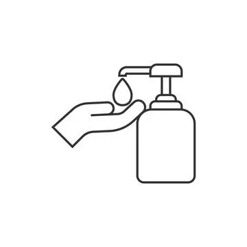 Hand sanitizer icon in flat style. Antiseptic bottle vector illustration on i Stock Illustration