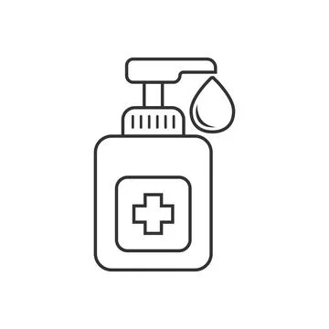 Hand sanitizer icon in flat style. Antiseptic bottle vector illustration on i Stock Illustration