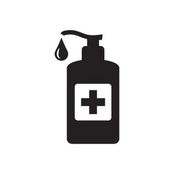 Hand sanitizer icon vector isolated Stock Illustration