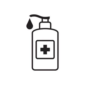 Hand sanitizer icon vector isolated Stock Illustration