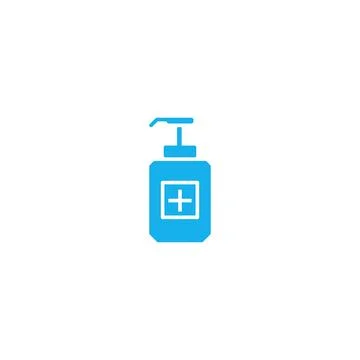 Hand sanitizer pump bottle. Vector icon template Stock Illustration