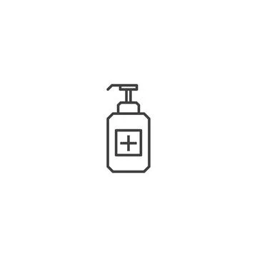 Hand sanitizer pump bottle. Vector icon template Stock Illustration