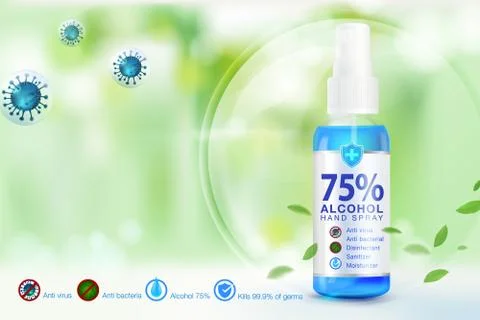 Hand sanitizer spray Illustrazione stock