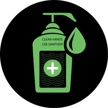 Hand sanitizer vector logo Stock Illustration