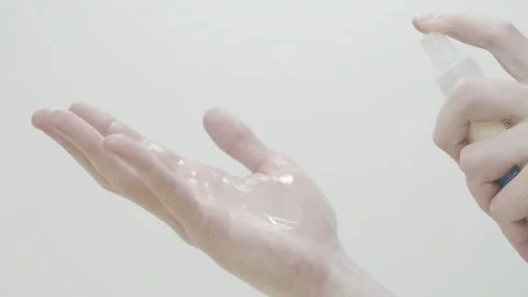 Hand sanitizing. Stock Footage 248131821