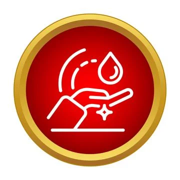 Hand sanitizing with water drop for hygiene protection Stock Illustration
