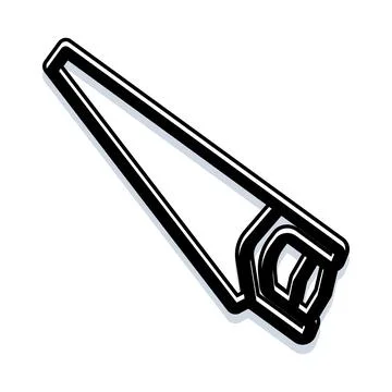 Hand saw basic graphic icon for carpentry work Ilustración de archivo