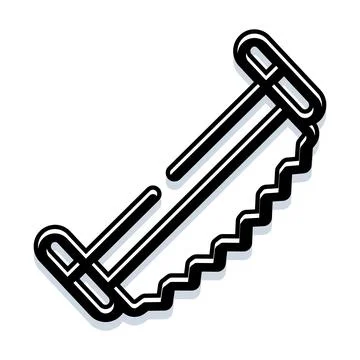 Hand saw for carpentry and construction work Ilustración de archivo