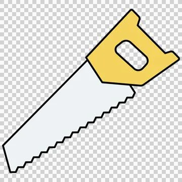 Hand saw carpentry Stock Illustration