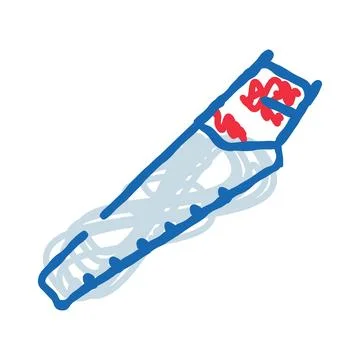 Hand saw construction tool icon doodle drawing Ilustración de archivo