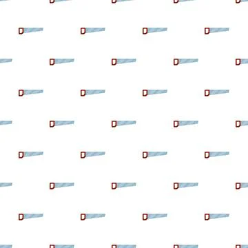 Hand saw construction tool repeating pattern illustration Stock Illustration
