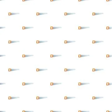 Hand saw construction tool seamless pattern background Illustrazione stock