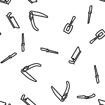 Hand saw construction vector seamless pattern イラスト素材