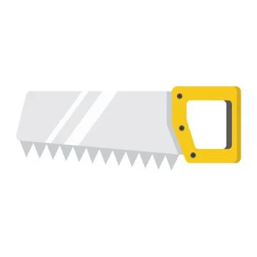 Hand saw flat icon, build and repair, handsaw sign Stock Illustration