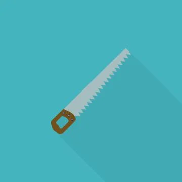 Hand saw flat icon.   Editable and design suitable vector illustration. Stock Illustration