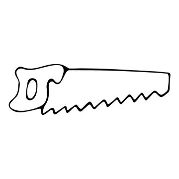 Hand saw hand drawn vector illustration Stock Illustration