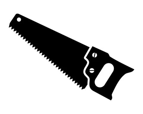 Hand saw icon. carpenter Work tools, Construction and Manufacturing icons. Stock Illustration