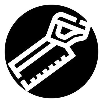 Hand saw icon representing carpentry and construction work Ilustración de archivo