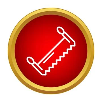 Hand saw icon representing carpentry and construction work Illustrazione stock
