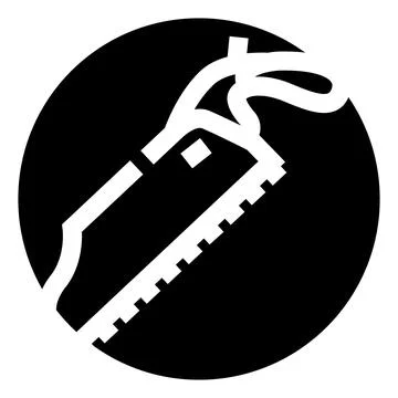 Hand saw icon symbolizing carpentry and manual work Ilustración de archivo