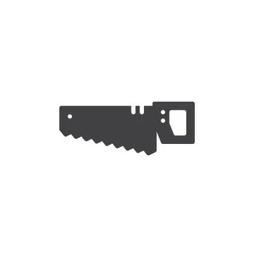 Hand saw icon vector, filled flat sign, solid pictogram Stock Illustration