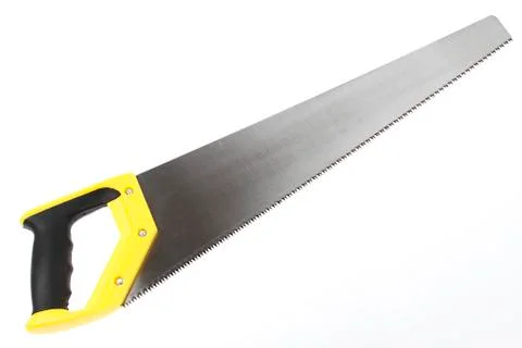 Hand saw on plain background Stock Photos