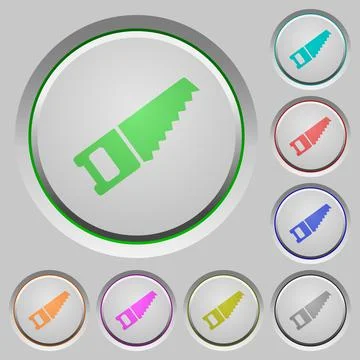 Hand saw push buttons 스톡 일러스트