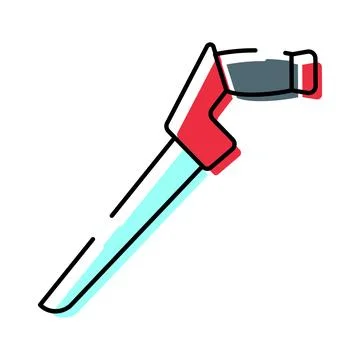 Hand saw tool for carpentry and construction work Ilustración de archivo