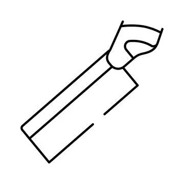 Hand saw tool for carpentry and construction works Ilustración de archivo