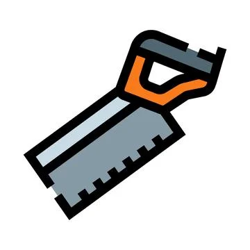 Hand saw tool for construction and woodworking tasks Ilustración de archivo