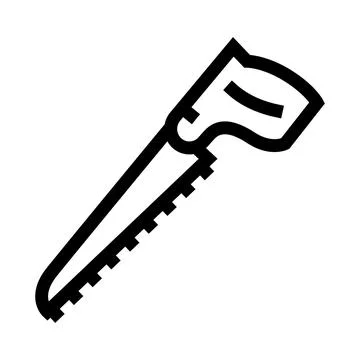 Hand saw tool for construction and woodworking Ilustración de archivo