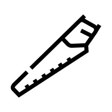 Hand saw tool for construction and woodworking concepts Ilustración de archivo