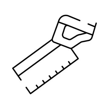 Hand saw tool for construction and woodworking tasks Ilustración de archivo