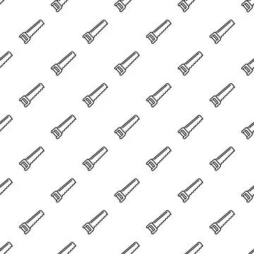 Hand saw tool pattern for woodworking diy background Illustrazione stock