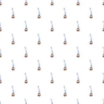 Hand saw tools creating carpentry seamless pattern Stock Illustration