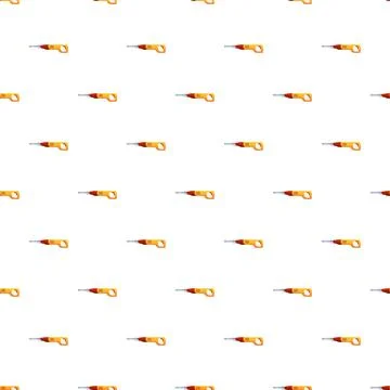 Hand saw tools repeating pattern white background Stock Illustration