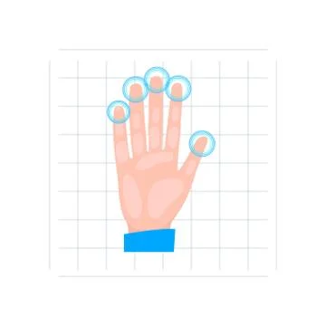 Hand scan all fingerprint security mode at glass equipment イラスト素材