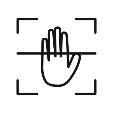 Hand scan icon mark in filled style Stock-Illustration