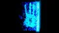 Hand scanner handprint fingerprint palm password id blue HD Footage