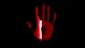Hand scanner handprint fingerprint palm password id red HD Footage