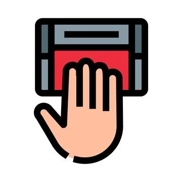 Hand scanning for biometric authentication and access control Stock Illustration