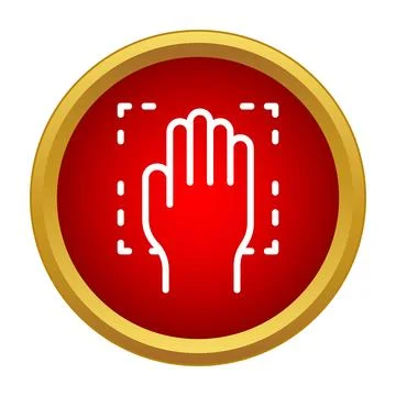 Hand scanning for biometric authentication security system Stock Illustration