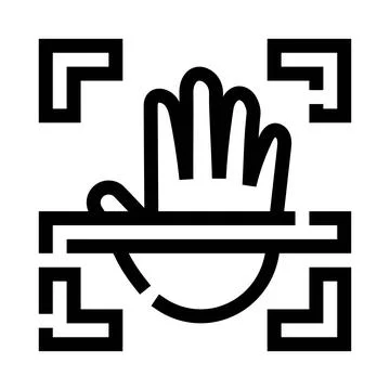 Hand scanning for biometric identification and digital security Stock Illustration