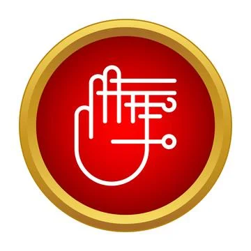 Hand scanning for biometric identification and digital security Stock Illustration