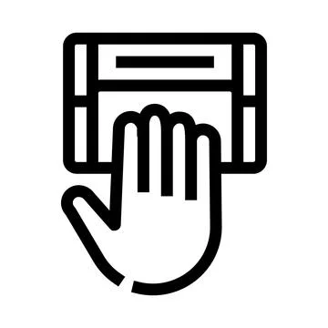 Hand scanning for biometric identity security access Stock Illustration